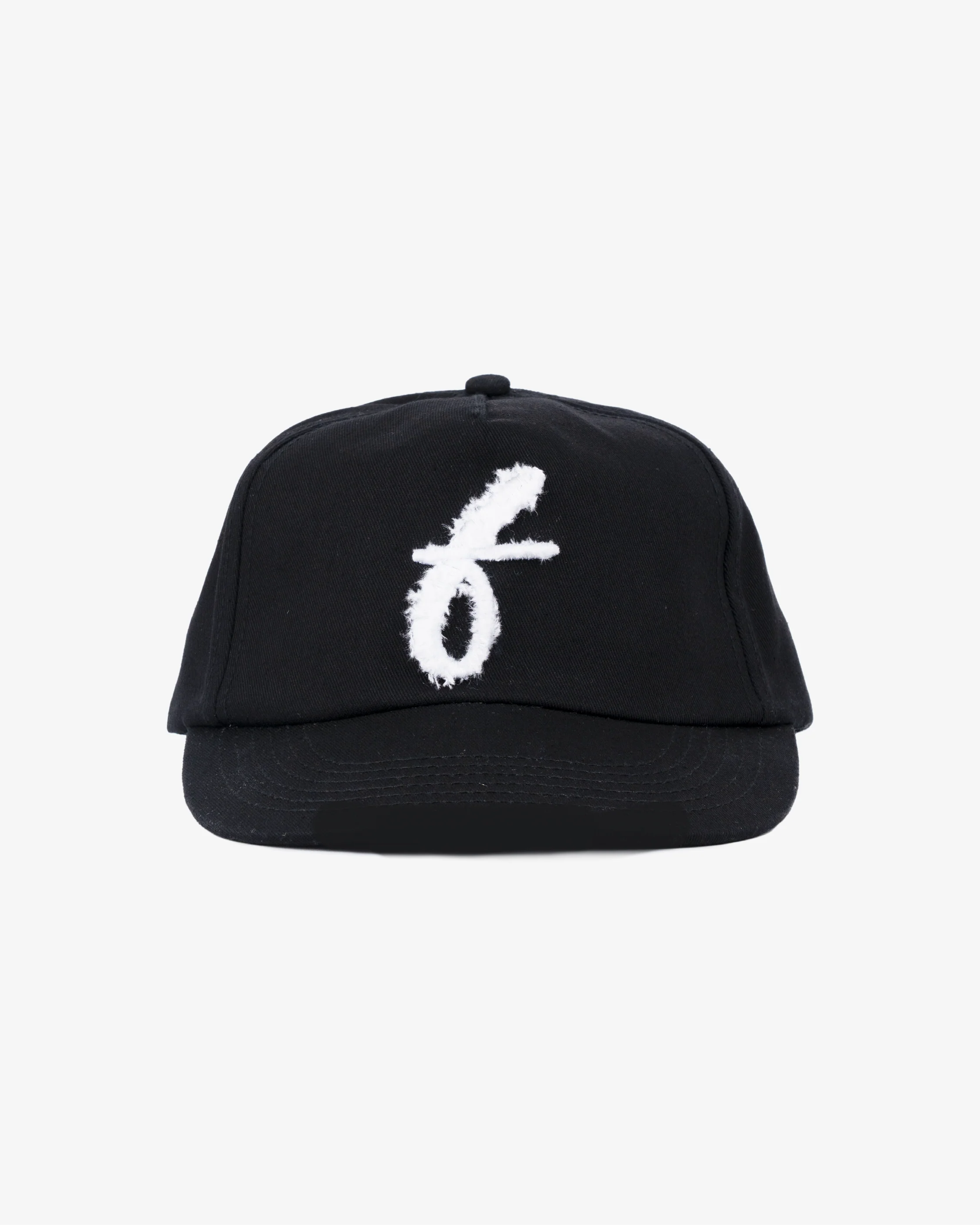 Art Letterman Cap - 5 Panel - Black/Distressed - Image 3