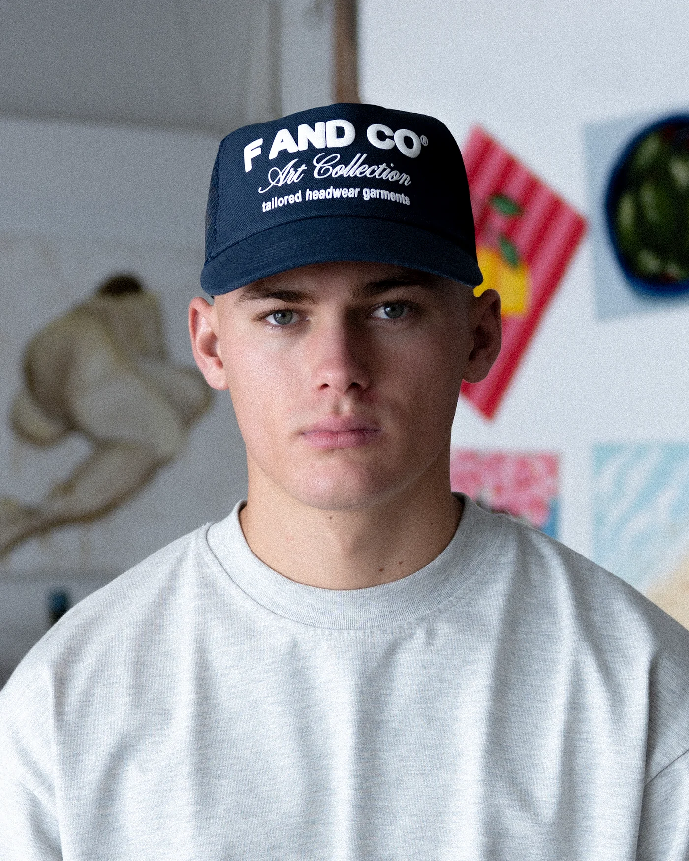 Artist Cap - Ball Trucker - Navy - Image 6