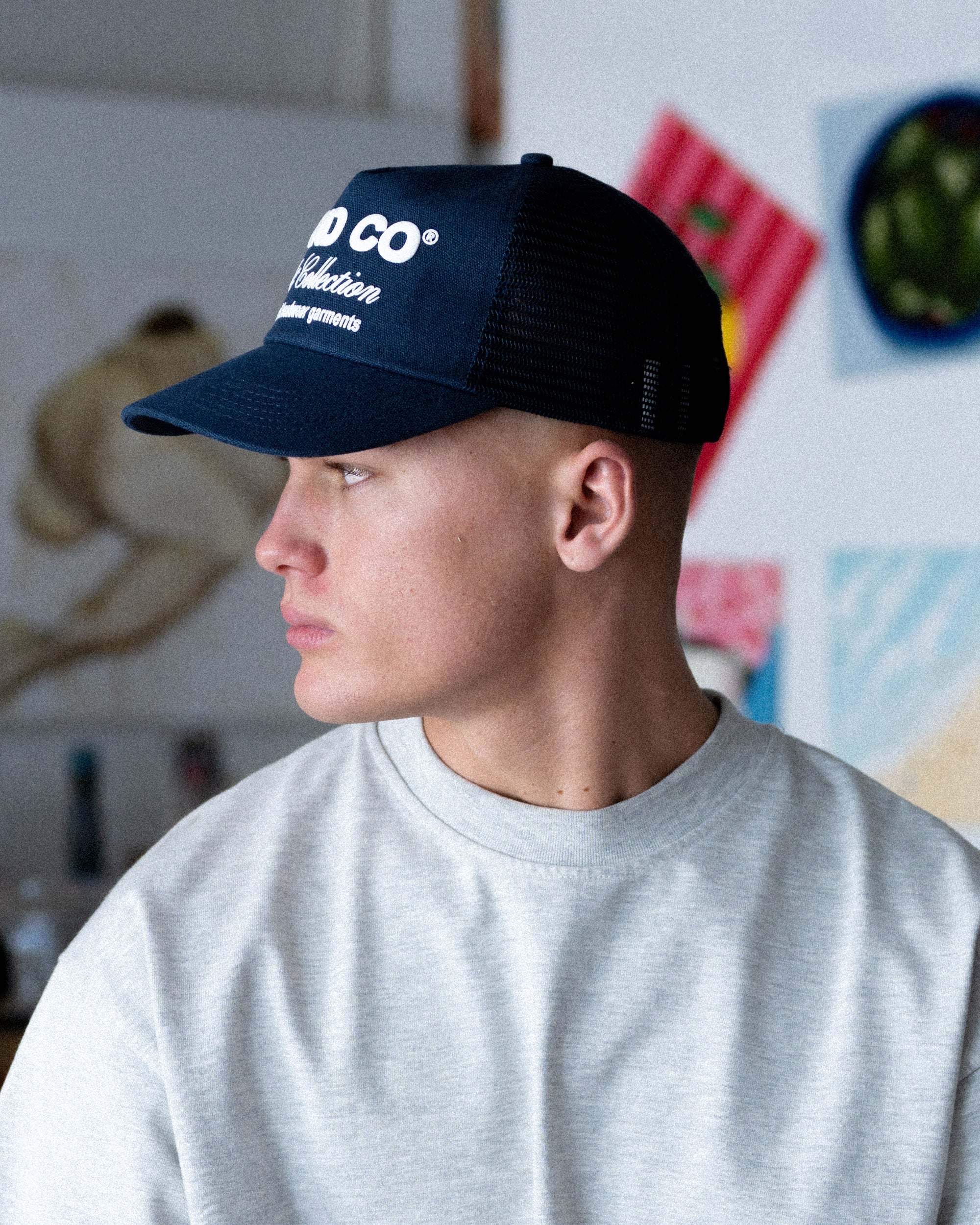 Artist Cap - Ball Trucker - Navy - Image 9