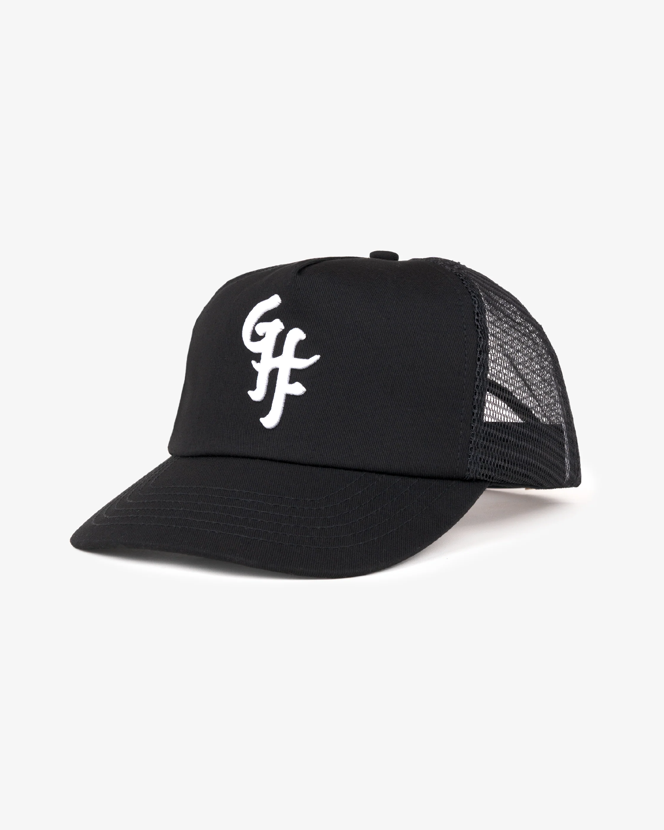 Glass Half Full Trucker Cap - 5 Panel - Black - Image 2