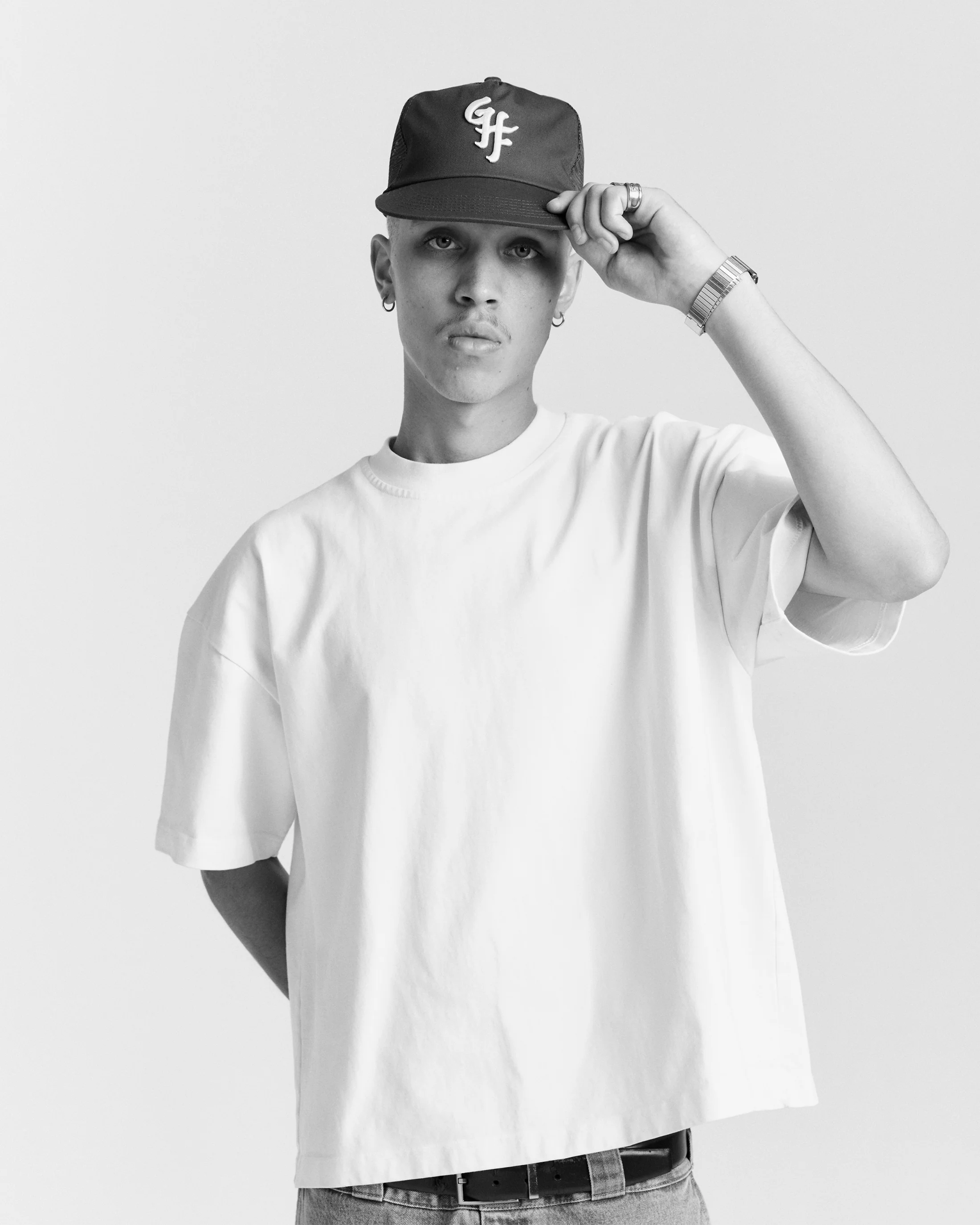 Glass Half Full Trucker Cap - 5 Panel - Black - Image 5