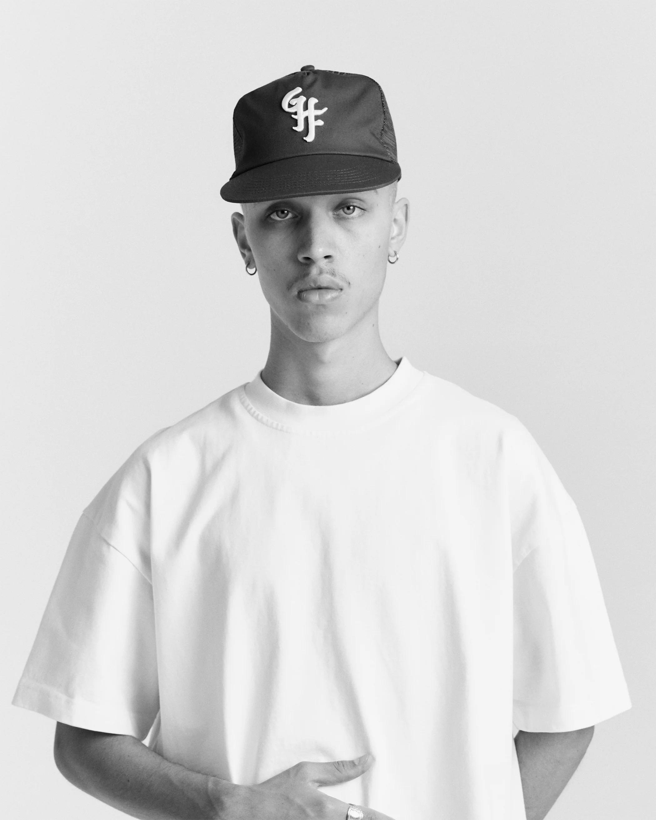 Glass Half Full Trucker Cap - 5 Panel - Black - Image 6