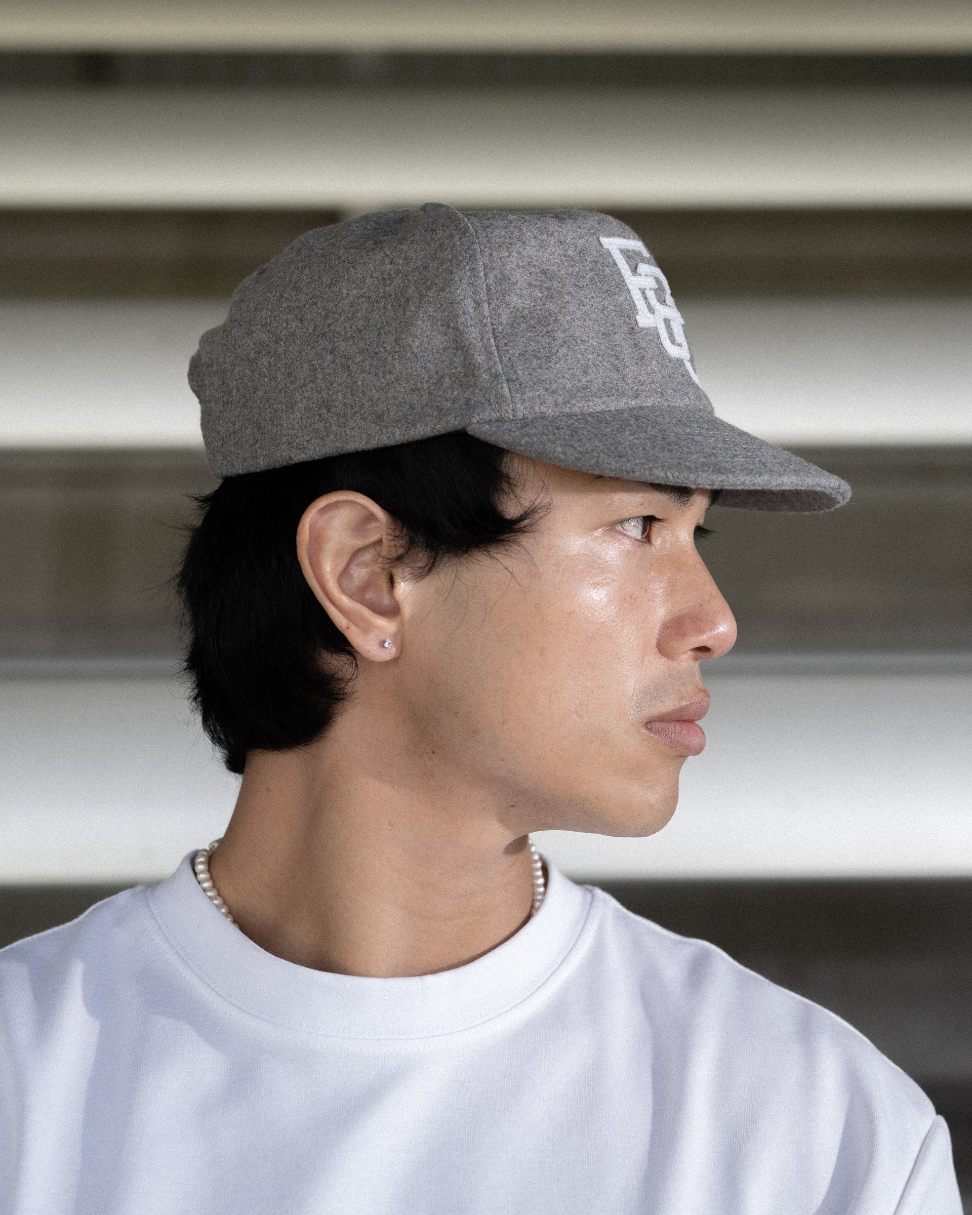 Monogram Ball Cap - Short Brim 6 Panel - Smoke Grey - Image 4