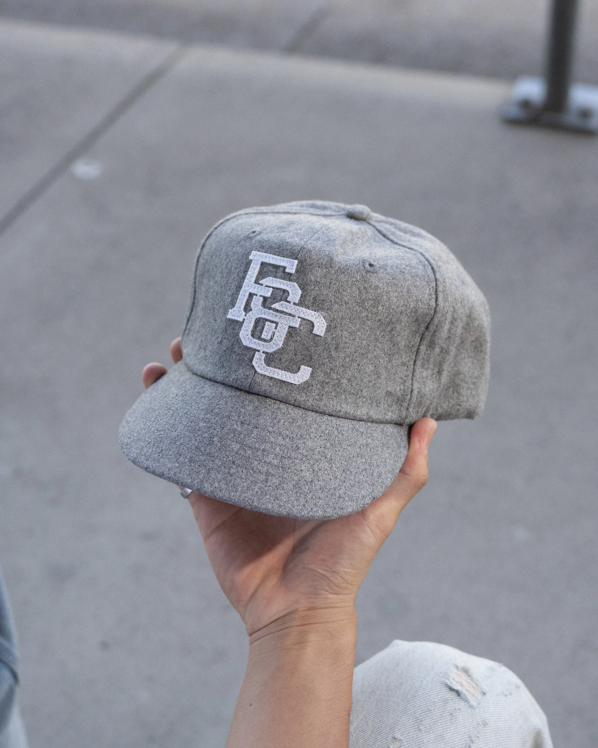Monogram Ball Cap - Short Brim 6 Panel - Smoke Grey - Image 6
