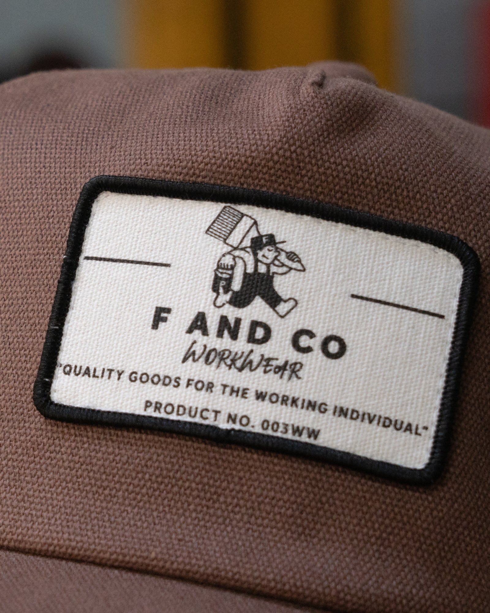 Patch Workwear Cap - 5 panel - Brown - Image 5