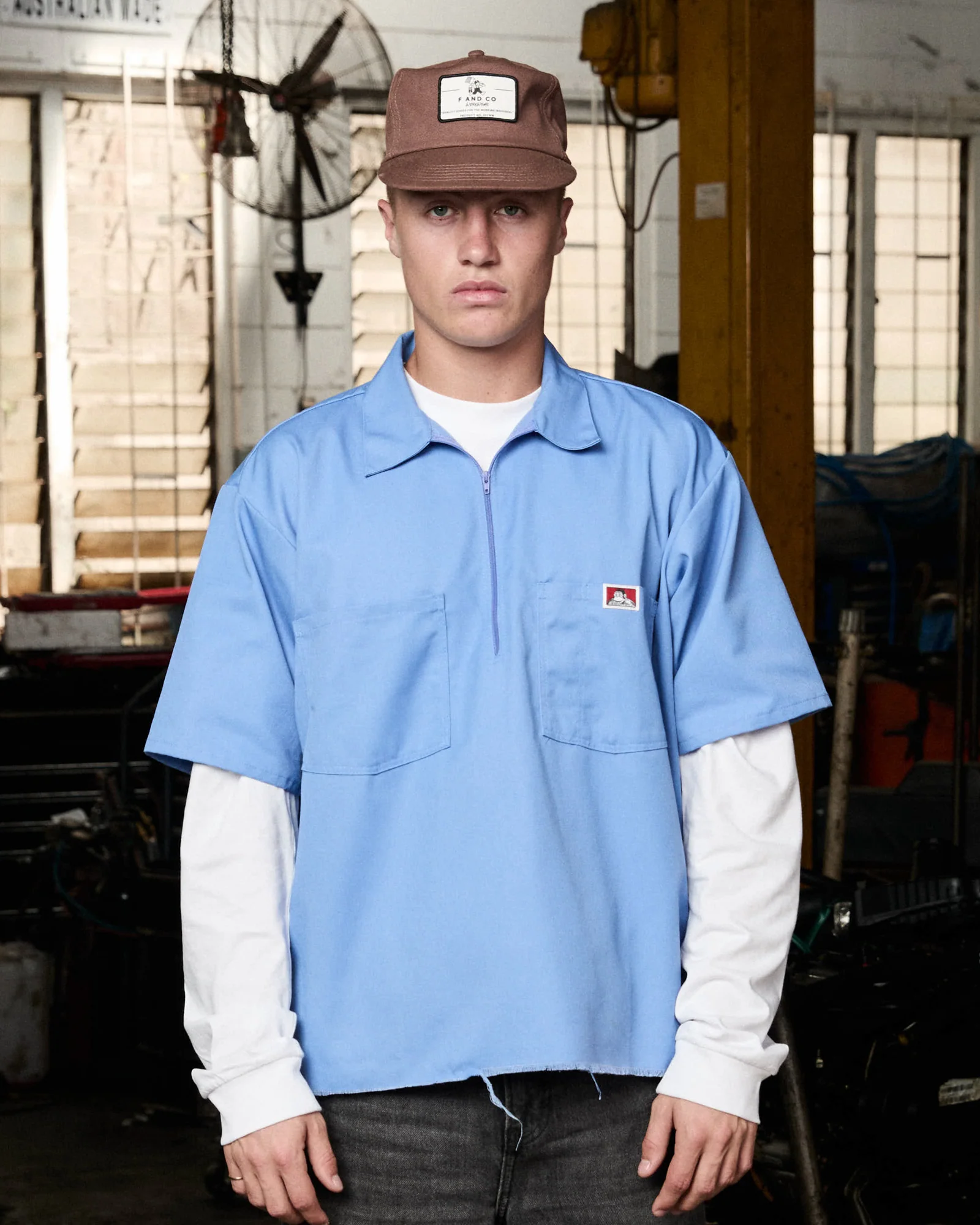 Patch Workwear Cap - 5 panel - Brown - Image 6