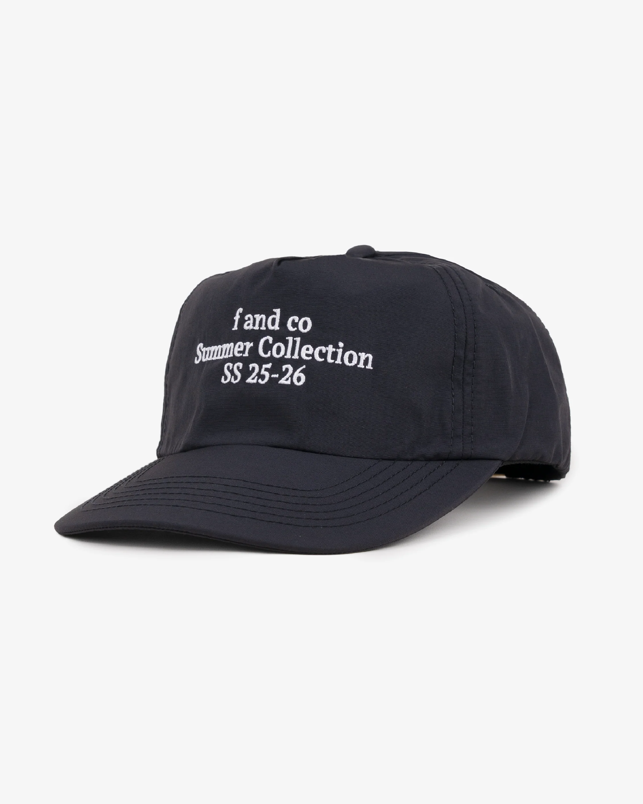 Summer Nylon Cap - 5 Panel - Black - Image 3