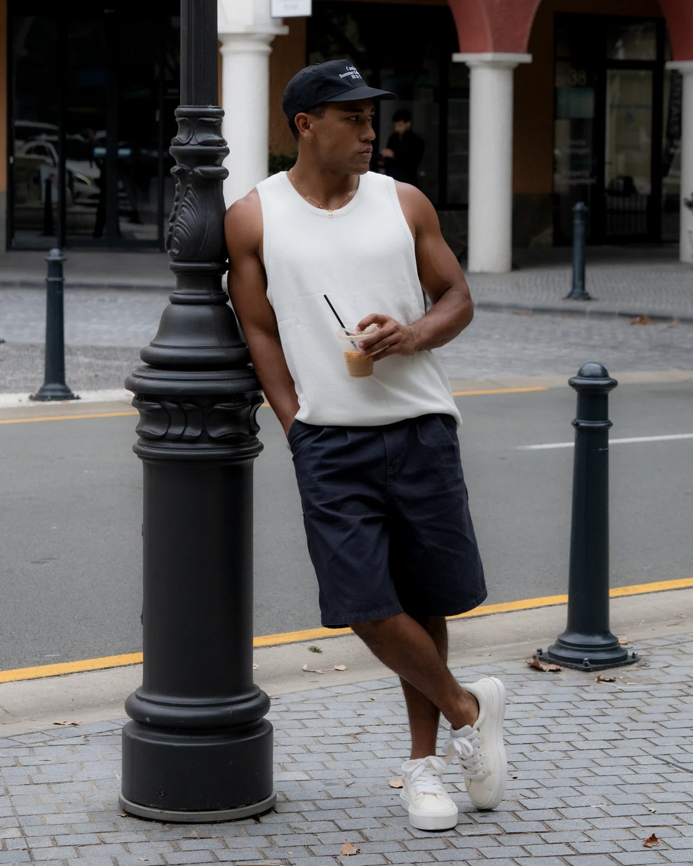 Summer Nylon Cap - 5 Panel - Black - Image 5