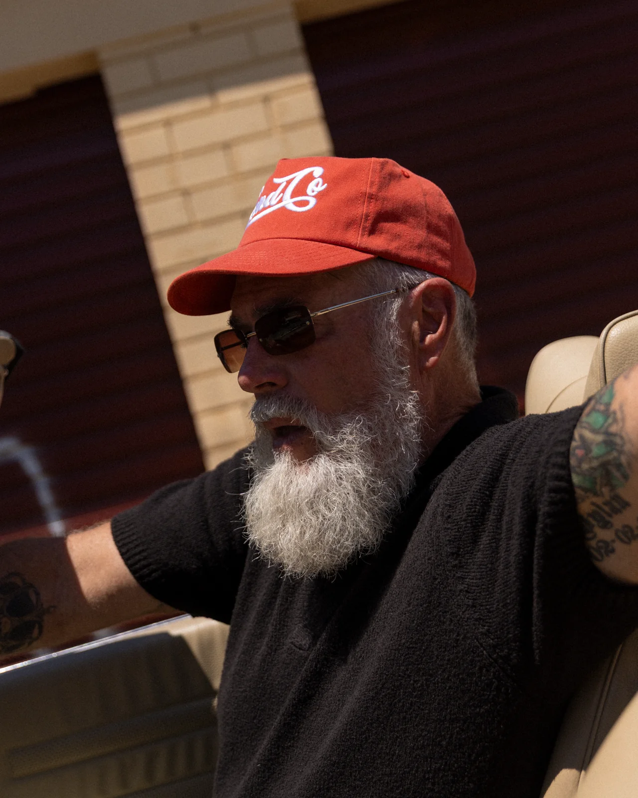 Vintage Script Cap - Ball Trucker - Washed Red - Image 5