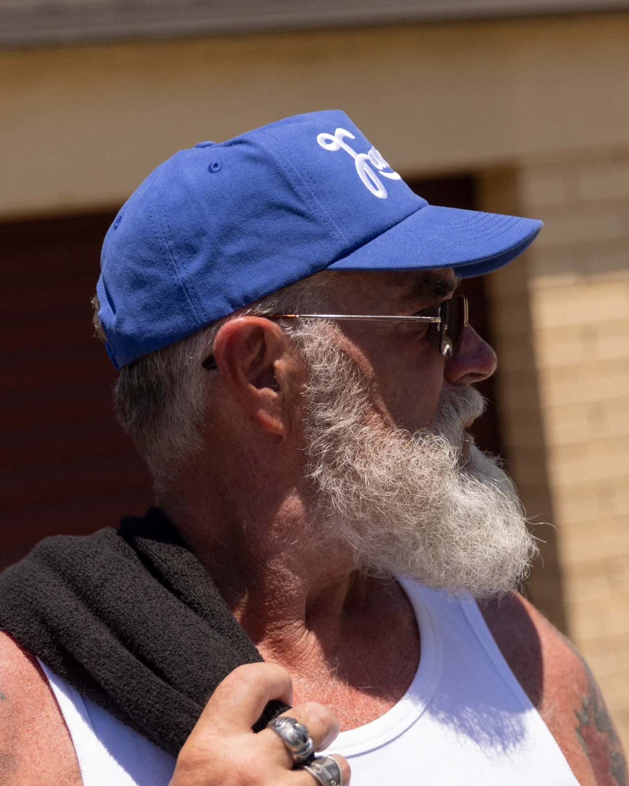 Vintage Script Cap - Ball Trucker - Washed Royal Blue - Image 4