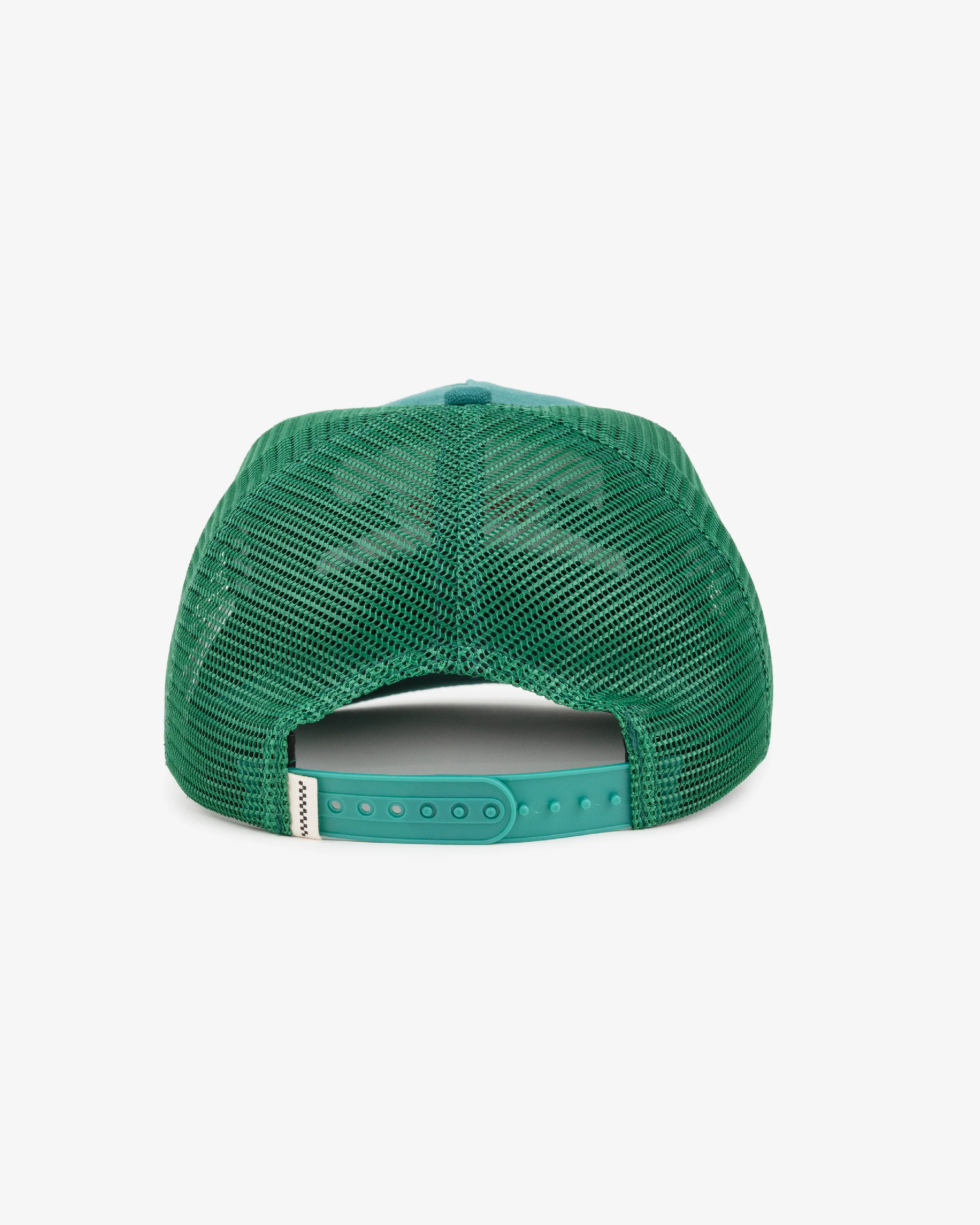 Vintage Trucker Cap - Wide Brim 5 Panel - Washed Sea Green - Image 4