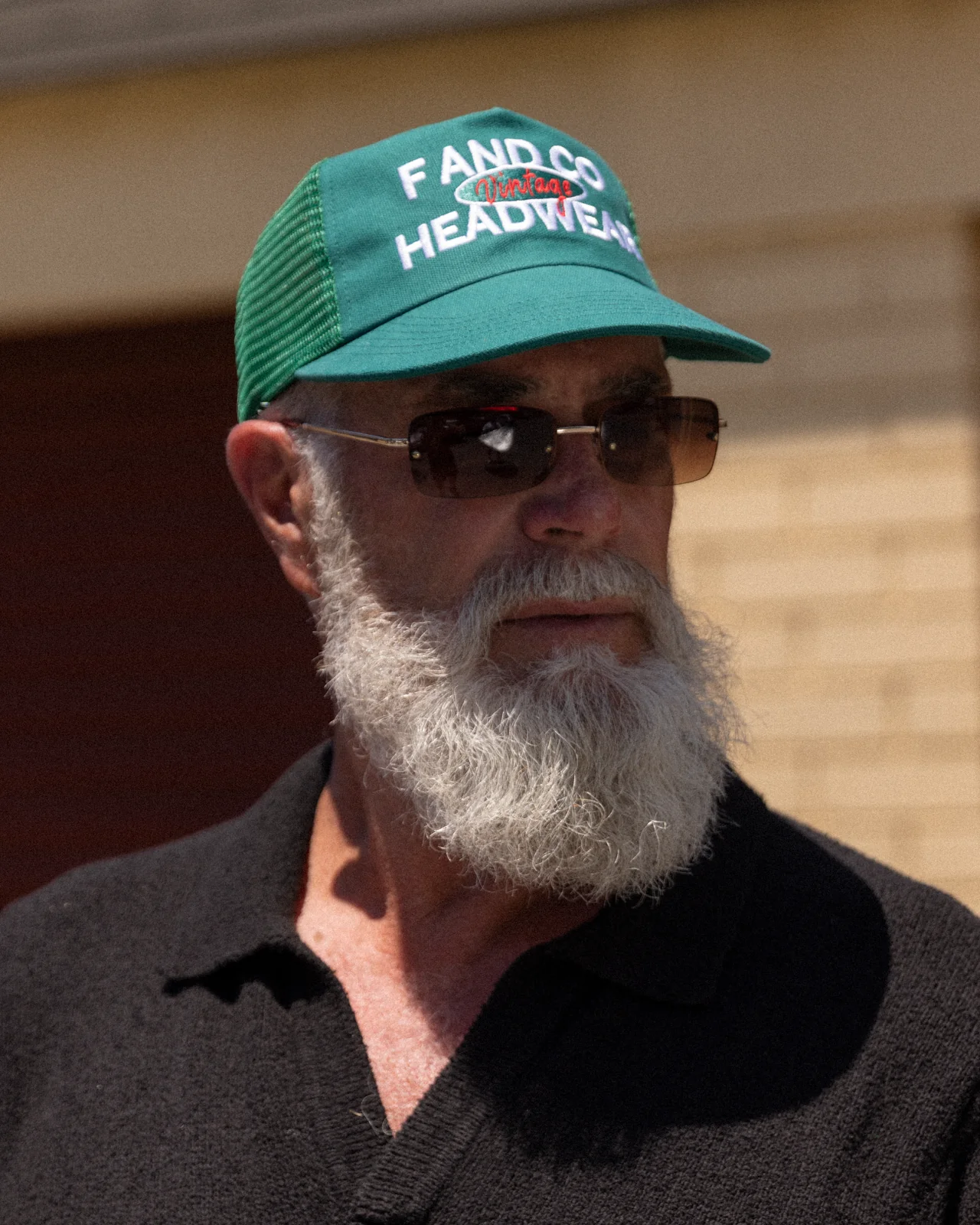 Vintage Trucker Cap - Wide Brim 5 Panel - Washed Sea Green - Image 5