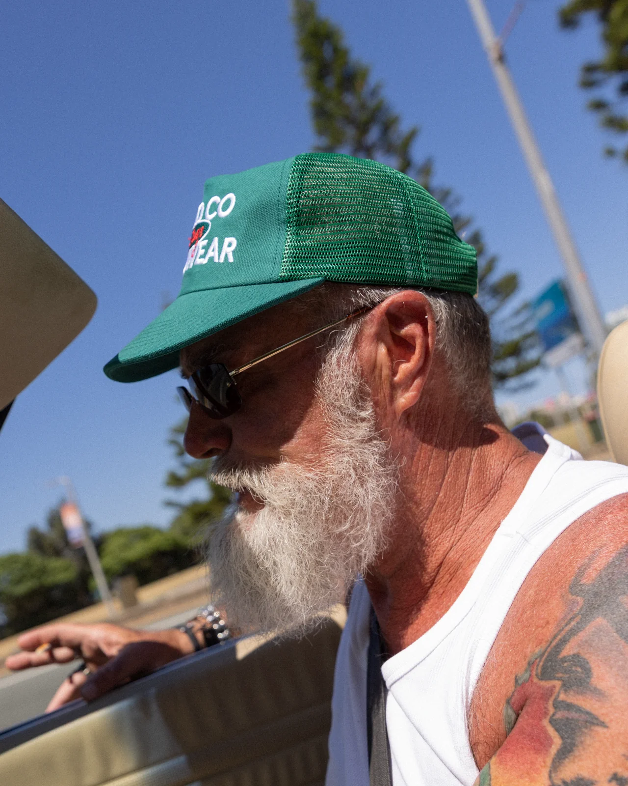 Vintage Trucker Cap - Wide Brim 5 Panel - Washed Sea Green - Image 9